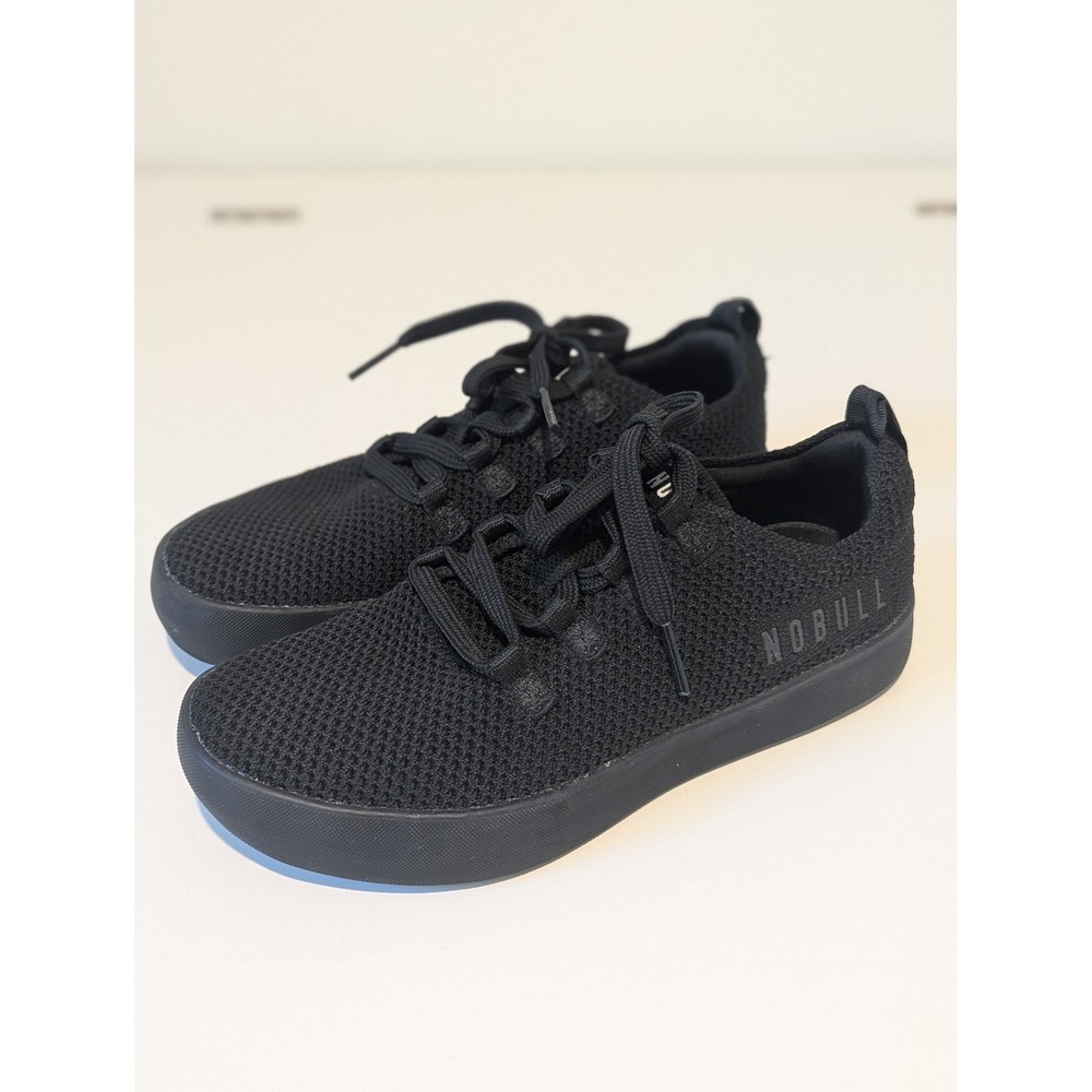 NOBULL Knit Runner Triple Black Training Crossfit Shoes Mens 7.5 Womens 9 NEW